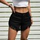 Womens Retro Western-Style Tassel Suede Shorts