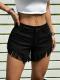 Womens Retro Western-Style Tassel Suede Shorts