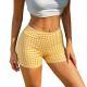 High-Waisted Stretchy Tight Shorts With Polka Dots Plaid And Leopard Print Yoga Hot Pants
