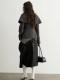 Pleated Faux Sheepskin PU Wide-leg Capri Pants