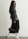 Pleated Faux Sheepskin PU Wide-leg Capri Pants
