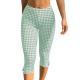 Womens Plaid Knitted Stretch Leggings Casual Pants