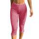 Womens Plaid Knitted Stretch Leggings Casual Pants