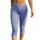 Womens Plaid Knitted Stretch Leggings Casual Pants