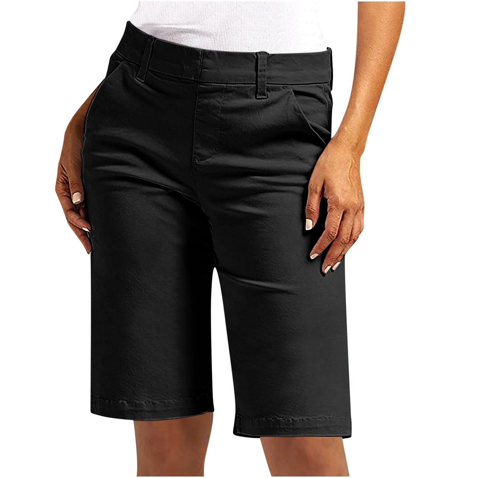 Womens Twill Capri-length Casual Bottom Pants