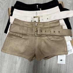 High-waisted Figure-flattering Edgy Yet Minimalist A-line Hot Pantsversatile And Easy To Style