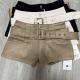 High-waisted Figure-flattering Edgy Yet Minimalist A-line Hot Pantsversatile And Easy To Style