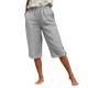 Womens Summer High-waisted Elastic Straight-leg Casual Pants