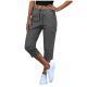 Pocket Cropped Pants Fashionable Casual Trousers