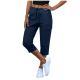 Pocket Cropped Pants Fashionable Casual Trousers