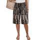 Retro-print Elastic-waist Loose Casual Capri Pants