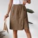 Solid Color Multicolor Pocket Ladies Casual Pants