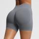 Seamless Three-section Waist Fitness Shorts Womens High Top Sports Yoga Shorts