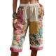 Womens Retro Floral Print Casual Shorts