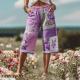 Womens Retro Floral Print Casual Shorts