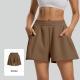 Womens Casual Anti-exposure High-waist Yoga Shorts