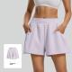 Womens Casual Anti-exposure High-waist Yoga Shorts