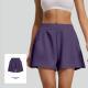 Womens Casual Anti-exposure High-waist Yoga Shorts