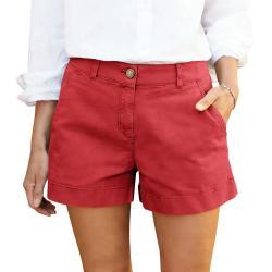 Womens High-Waisted Casual Bermuda Shorts