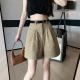 Womens Workwear Pants High-Waist Wide-Leg Pants