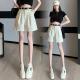 Womens Workwear Pants High-Waist Wide-Leg Pants