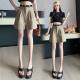 Womens Workwear Pants High-Waist Wide-Leg Pants