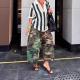 Fashionable Casual Camouflage Workwear-style Loose Wide-leg Pants