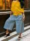 Fashionable Casual Camouflage Workwear-style Loose Wide-leg Pants