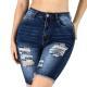 Tight-fit High-waisted Stretchy Versatile Womens Denim Mid-length Pants