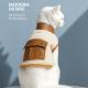 Western-style Coffee-colored Small Leather-pocket Lambswool Vest