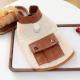 Western-style Coffee-colored Small Leather-pocket Lambswool Vest
