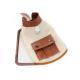 Western-style Coffee-colored Small Leather-pocket Lambswool Vest