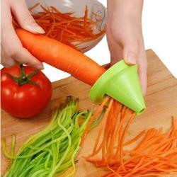2Pcs Handheld Spiralizer Grater Shredder, Vegetable Fruit Spaghetti Noodle Maker For Zucchini Carrot Radish, Funnel Style Kitchen Gadget