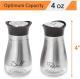 Salt And Pepper Shakers Set - Salt Containers For Gifts, Kitchen Decor, Home, RV, Camp, BBQ, 4 Oz Farmhouse Spice Dispenser With Glass Bottom, Set Of 2