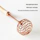 Kitchen Household Stainless Steel Solid Wood Handle Manual Mixer