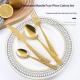 4-piece Stainless Steel Cutlery Set With Hammered-handle Spoons