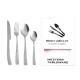 4-piece Stainless Steel Cutlery Set With Hammered-handle Spoons