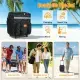 35L Rolling Cooler Bag 2-in-1 Insulated Lunch Backpack With Telescopic Handle Wheels Adjustable Shoulder Strap Portable Thermal Cooler Bag For Camping Picnic Beach Fishing