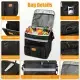 35L Rolling Cooler Bag 2-in-1 Insulated Lunch Backpack With Telescopic Handle Wheels Adjustable Shoulder Strap Portable Thermal Cooler Bag For Camping Picnic Beach Fishing