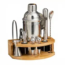 Cocktail Shaker Set,12 Piece Bartender Kit With Stand,Bar Set For Mixed Drink, Professional Bar Accessory Shaker,Jigger,Strainer,Muddler,Liquor Pourers, House Warming Gifts