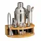Cocktail Shaker Set,12 Piece Bartender Kit With Stand,Bar Set For Mixed Drink, Professional Bar Accessory Shaker,Jigger,Strainer,Muddler,Liquor Pourers, House Warming Gifts