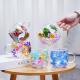 High-borosilicate Glass Tea Cup Internet-famous Double Layer Design With Real Flowers Inside