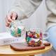 High-borosilicate Glass Tea Cup Internet-famous Double Layer Design With Real Flowers Inside