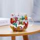High-borosilicate Glass Tea Cup Internet-famous Double Layer Design With Real Flowers Inside