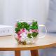 High-borosilicate Glass Tea Cup Internet-famous Double Layer Design With Real Flowers Inside