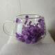 High-borosilicate Glass Tea Cup Internet-famous Double Layer Design With Real Flowers Inside