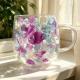 High-borosilicate Glass Tea Cup Internet-famous Double Layer Design With Real Flowers Inside
