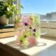 High-borosilicate Glass Tea Cup Internet-famous Double Layer Design With Real Flowers Inside