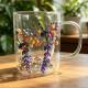 High Temperature Resistant Tea Cup Real Flower Style Creative Beverage Mug