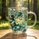 High Temperature Resistant Tea Cup Real Flower Style Creative Beverage Mug